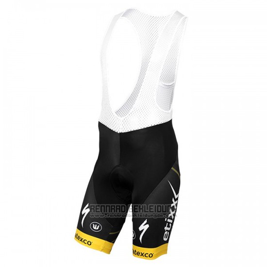 2016 Fahrradbekleidung Etixx Quick Step Gelb und Shwarz Trikot Kurzarm und Tragerhose - zum Schließen ins Bild klicken